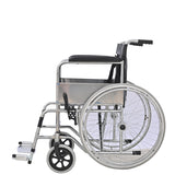 Electroplated Single-Mazar Leather Soft-seat Wheelchair