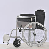 Electroplated Single-Mazar Leather Soft-seat Wheelchair