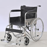 Electroplated Single-Mazar Leather Soft-seat Wheelchair