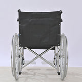 Electroplated Single-Mazar Leather Soft-seat Wheelchair