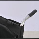 Electroplated Single-Mazar Leather Soft-seat Wheelchair