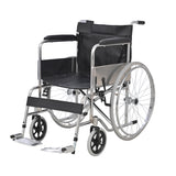 Electroplated Single-Mazar Leather Soft-seat Wheelchair