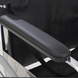 Electroplated Single-Mazar Leather Soft-seat Wheelchair