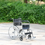 Electroplated Single-Mazar Leather Soft-seat Wheelchair