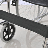 Electroplated Single-Mazar Leather Soft-seat Wheelchair