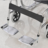 Electroplated Single-Mazar Leather Soft-seat Wheelchair