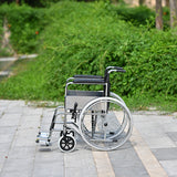 Electroplated Single-Mazar Leather Soft-seat Wheelchair